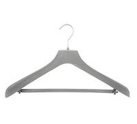 Cintre en velours gris pour costumes avec barre transversale, 42cm, lot de 10