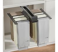 Cintre extensible à double rangée avec rail pour économiser de l'espace dans un placard