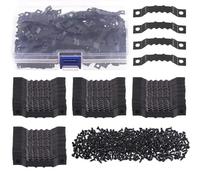 Cintre for cadre Photo en dents de scie, 50 à 100 ensembles, for suspendre des photos, peinture l'huile, miroir, crochets avec vis 7x40mm pour Fixation Cadres Photos Miroirs Œuvres art(Black-100sets)