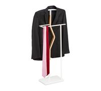 Cintre muet serviteur bois, métal RD2064, blanc
