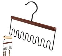 Cintre multi-crochets pour débardeurs - 28,3 x 16,5 cm - Cintre de garde-robe - Support de soutien-gorge en bois antidérapant pour manteau - Économie d'espace - Rotation à 360° - 20 crochets - Pliable