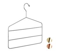 Cintre multiple 3 barres lot de 2 pantalons robes écharpes foulards métal argent