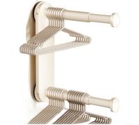 Cintre mural à ventouse, crochet télescopique réglable, support pliable en acier au carbone pour salle de bain, chambre à coucher, balcon, sans perçage (blanc)