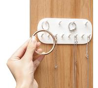 Cintre mural autocollant pour colliers, pour boucles d'oreilles, bagues, bracelets, breloques, clés, porte-clés, ornement