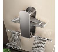 Cintre mural en forme de U pour économiser de l'espace - Pliable - Peut supporter 13,6 kg - Installation sans perçage - Convient pour les surfaces lisses