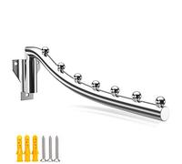 Cintre à Vêtements en Acier Inoxydable, Support de Cintre Mural Pliant, Bras Pivotant Crochet Mural Pliable Porte-Serviettes Support de Séchage Pliable Crochet Cintre pour Balcon, Salle Bains, Chambre