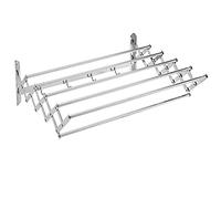 Cintre mural pliable pour buanderie - Étendoir à linge - Étendoir à linge peu encombrant pour serviettes et manteaux (80 cm et 60 cm) - Solution idéale pour salle de bain et buanderie