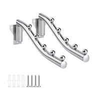 Cintre Mural Pliant, Pliable Mur Cintre pour Vêtements, Etendoir Mural Rabattable en cier Inoxydable Accroche Murale Vêtement Support de Séchage Pliable Crochet pour Salle Bain Chambre Salon Balcon