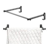 Cintre mural rétractable - Séchoir à linge | Étendoir à linge mural | Séchoir à vêtements mural | Cintre mural | Pliable d'intérieur