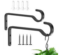 Cintre Mural végétal, Porte-| Crochets muraux de 6 Pouces pour | 2 Pinces à Crochet Robustes, Lanterne, Panier de Fleurs, carillons éoliens, jusqu'à 20 LB chacun