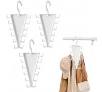 Cintre Organisateur De Placard Double Face en Forme De V, Cintres Permettant De Gagner De l'espace, Organisateur De Rangement De Placard Rotatif À 360 °, avec 12 Crochets, pour Pantalons(3pcs)