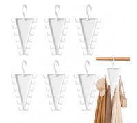 Cintre Organisateur De Placard Double Face en Forme De V, Cintres Permettant De Gagner De l'espace, Organisateur De Rangement De Placard Rotatif À 360 °, avec 12 Crochets, pour Pantalons(6pcs)