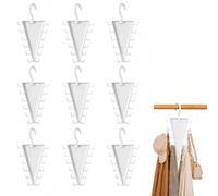 Cintre Organisateur De Placard Double Face en Forme De V, Cintres Permettant De Gagner De l'espace, Organisateur De Rangement De Placard Rotatif À 360 °, avec 12 Crochets, pour Pantalons(9pcs)