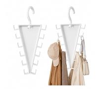Cintre Organisateur De Placard Double Face en Forme De V, Cintres Permettant De Gagner De l'espace, Organisateur De Rangement De Placard Rotatif À 360 °, avec 12 Crochets, pour Pantalons(2pcs)