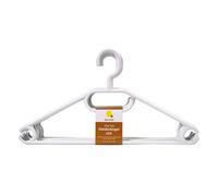 Cintre plastique avec barre de pantalon - blanc / pack de 10 - cintres pour vestesemanden chemisiers avec support pour cawattes et ceintures