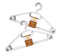 Cintre plastique avec barre de pantalon - blanc / pack de 20 - cintres pour vestesemanden chemisiers avec support pour cawattes et ceintures