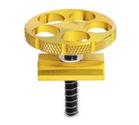 Cintre Pliable Vélo Boucle CNC Alliage Léger 41g | Usinage CNC pour précis, pièce monobloc solide, poids ultra-léger 41g, performance optimale, jeu mécanique(Golden)