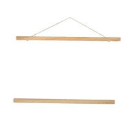 Cintre pour affiche, cadre Photo défilement imprime oeuvre cintre moderne en bois affiche cintre, bois blanc pour affiches imprime Photos tissu(50cm)