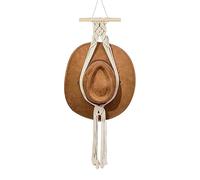 Cintre Pour Chapeau | Porte Chapeau Mural Macramé | Porte-Chapeaux Bohème À Suspendre | Support Pour Chapeaux En Corde De Coton | Organisateur De Chapeaux Pour Homme Et Femme Casquettes À Large Bord