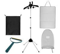Cintre pour défroisseur à vapeur, rotatif à 360 °, pliable, support à vapeur portable pour vêtements, défroisseur à vapeur portable, avec gant, hauteur réglable de 84 à 160 cm