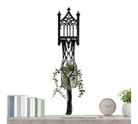 Cintre pour en - Design gothique tissé à la main, éléments décoratifs en bois, structure d’affichage suspendue, accent botanique d’intérieur | Pour salon couloir bureau café cuisine ba
