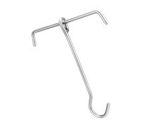 Cintre Pour Friteuse À Dinde - Support Suspendu 22 X 23 Cm, Outil De Levage En Acier Inoxydable, Support À Viande Solide Avec Un Design Stable Pour Une Rotation Facile | Accessoire De Cuisson De Volai