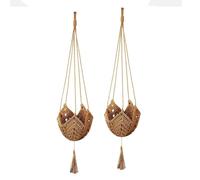 Cintre pour Plantes, JardinièRe Suspendue en Jute, JardinièRes Murales Faites à la Main pour L'IntéRieur et L'ExtéRieur (Pot Non
