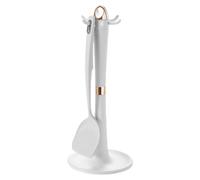 Cintre pour ustensiles de cuisine - Support pour ustensiles de cuisine | Support rotatif pour ustensiles de cuisine avec 6 crochets - Rangement robuste et antidérapant sur le plan de travail pour
