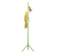 Cintre sur Pied en Bois de Bouleau 8 Crochets Vert 41x41x176