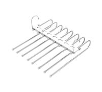 Cintre télescopique Pliable Multifonctionnel en Acier Inoxydable, Multicouche, for Pantalon, Pince à Domestique, Gain de Place(33x35cm)