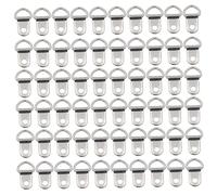 Cintres à anneaux en D, 100 pièces, anneaux en D, en fer à trou unique avec vis, petit kit de suspension pour horloge, décoration, miroir, peintures, argent, petit