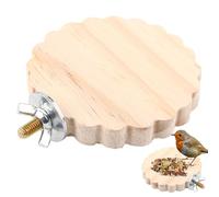 Cintres à oiseaux pour cage, support de plate-forme en bois naturel 9 x 9 x 1,5 cm, parc pour perroquets et perruches, cage à oiseaux, jouet pour exercice et escalade, support pour pagaie