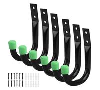 Cintres à outils pour mur de garage Support mural robuste | Crochets robustes pour système de rangement de garage, support mural, pour outils de jardin, échelles, vélos