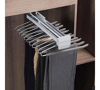 Cintres à pantalons coulissants, montage par le haut, cintres extensibles à double rangée, tringle de valet de placard, bras 11/22, pour écharpes, gris clair - 35 x 46 ,Light Grey-35x46cm/13.7x18in