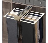 Cintres à pantalons coulissants, montage par le haut, cintres extensibles à double rangée, tringle de valet de placard, bras 11/22, pour écharpes, kaki - 58,8 x 46 cm/2,Khaki-58.8x46cm/23x18in