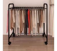 Cintres À Pantalons sur Pied, Support À Pantalons À roulettes, Porte-vêtements en Métal, Cintres Extensibles for Jupes De Jeans, Étagère De Rangement for Placard, Porte-Pantalons Extractible(Black)