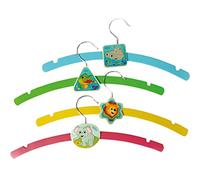Cintres Animaux de la jungle en bois, 4 pièces,