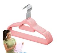 Cintres Antidérapants,10 Pièces Cintres Velours sans Marque - Organisateur Compact Et sans Laisser De Traces pour Manteaux Pantalons Linge Voyage Dortoir Hôtel Valise Domicile Et Placard