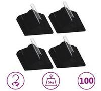 Cintres antidérapants 100 pcs Noir Velours Noir G