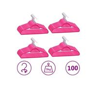 Cintres antidérapants 100 pcs Rose Velours