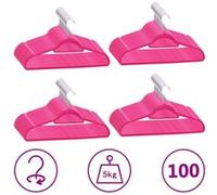 Cintres antidérapants 100 pcs Rose Velours Rose G