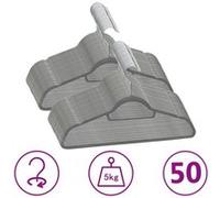 Cintres antidérapants 50 pcs Gris Velours Gris G