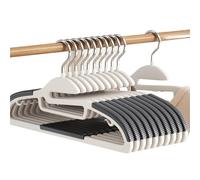 Cintres Cintre Multifonctionnel, Lot de 10 pièces, Noir/Orange/Gris, for vêtements secs et humides, antidérapant, for Chambre à Coucher, Garde-Robe