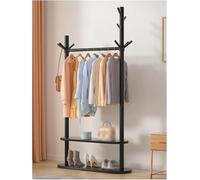 Cintres cintres autoportants avec roues,2 étagères,espace de rangement et crochets,cintres lourds,cintres en bois,porte - arbres,cintre à chapeau,pour chambre à coucher,Salon xuanguan B,100CM