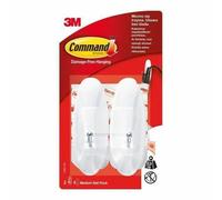 Cintres de commande - 3M - 17068 - Métal - Réutilisables - Blanc avec poignée argentée