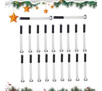 Cintres de Noël en corde - Attaches en nylon, sangles festives flexibles | Supports fiables de 15 x 2 cm avec forte adhérence, kit de décoration réutilisable pour clôture, escalier, rampe, cheminée