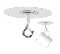 Cintres de plafond adhésifs - Attaches de sécurité amovibles pour décoration de maison de location | Lot de disques adhésifs puissants et résistants, crochet de suspension sans perçage pour carrelage