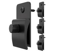 Cintres de tapisserie murales-2,52 x 0,79in Acier Aluminium Noir 4 pièces, Clip-on Quilt Fixations de tapis, Clips d'affichage de couverture Tapestry | Salon Bibliothèque Salle d'étude Décoration