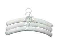 Cintres en Coton - Cintres Rembourrés pour Vêtements Cintres Rembourrés Gain de Place pour Garde-Robe, Blanc Lot de 3