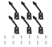 Cintres en forme de crâne de cerf | 6 pièces en bois de cerf antirouille | Support européen pour mur, maison, chambre à coucher, cabine, extérieur, ferme, campagne de Noël, vache